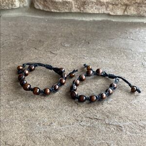 Brown Beaded Bracelets (2)